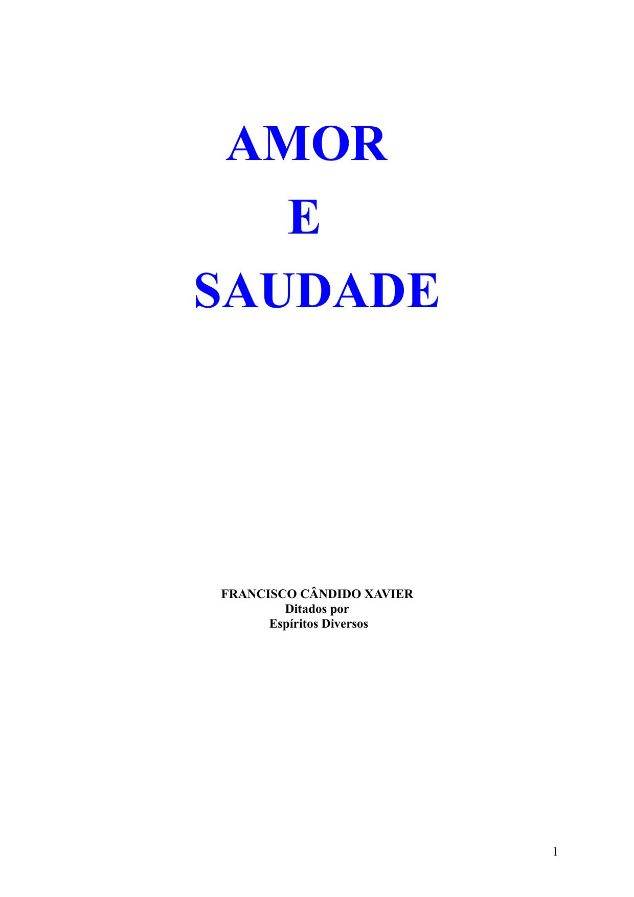 Amor e Saudade