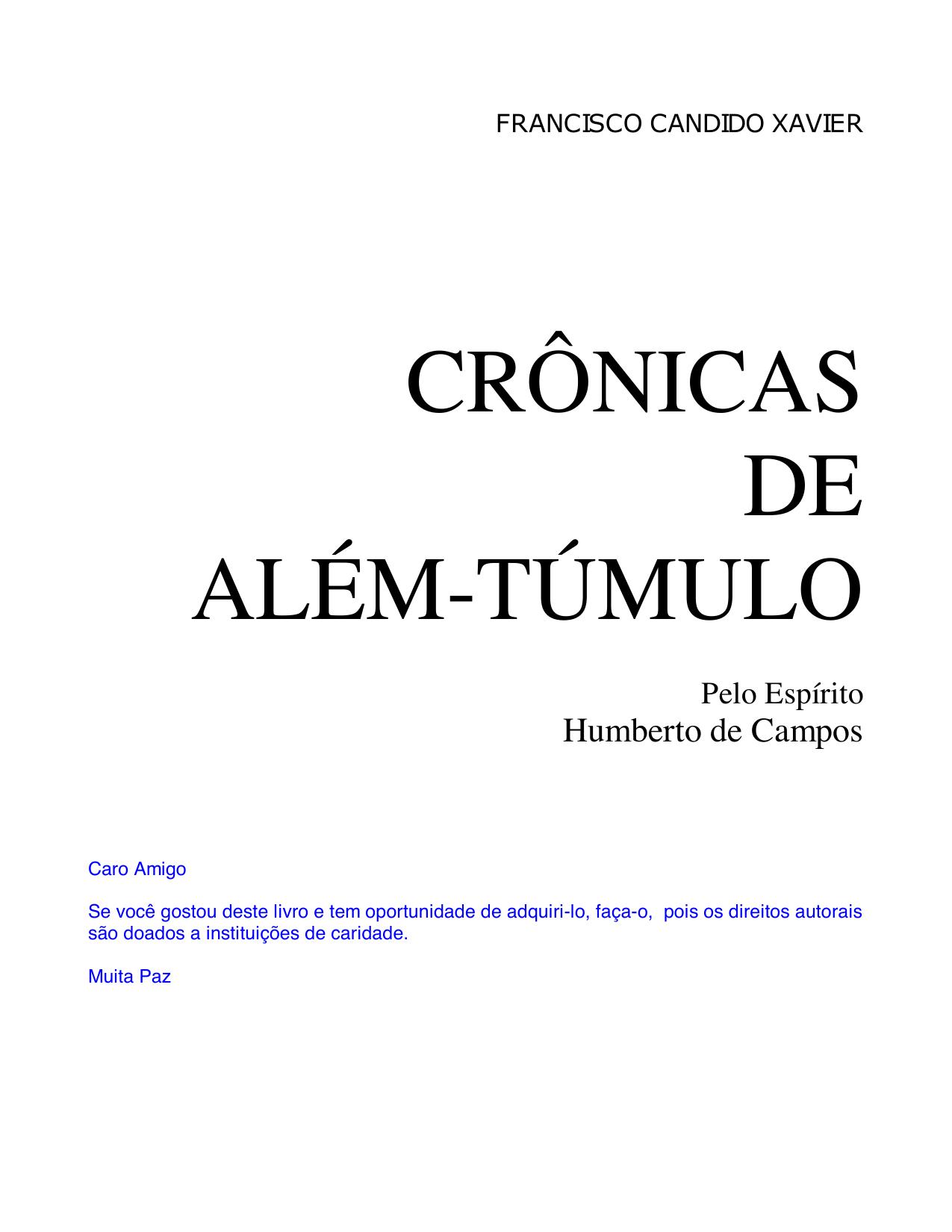 Crônicas de Além-Túmulo