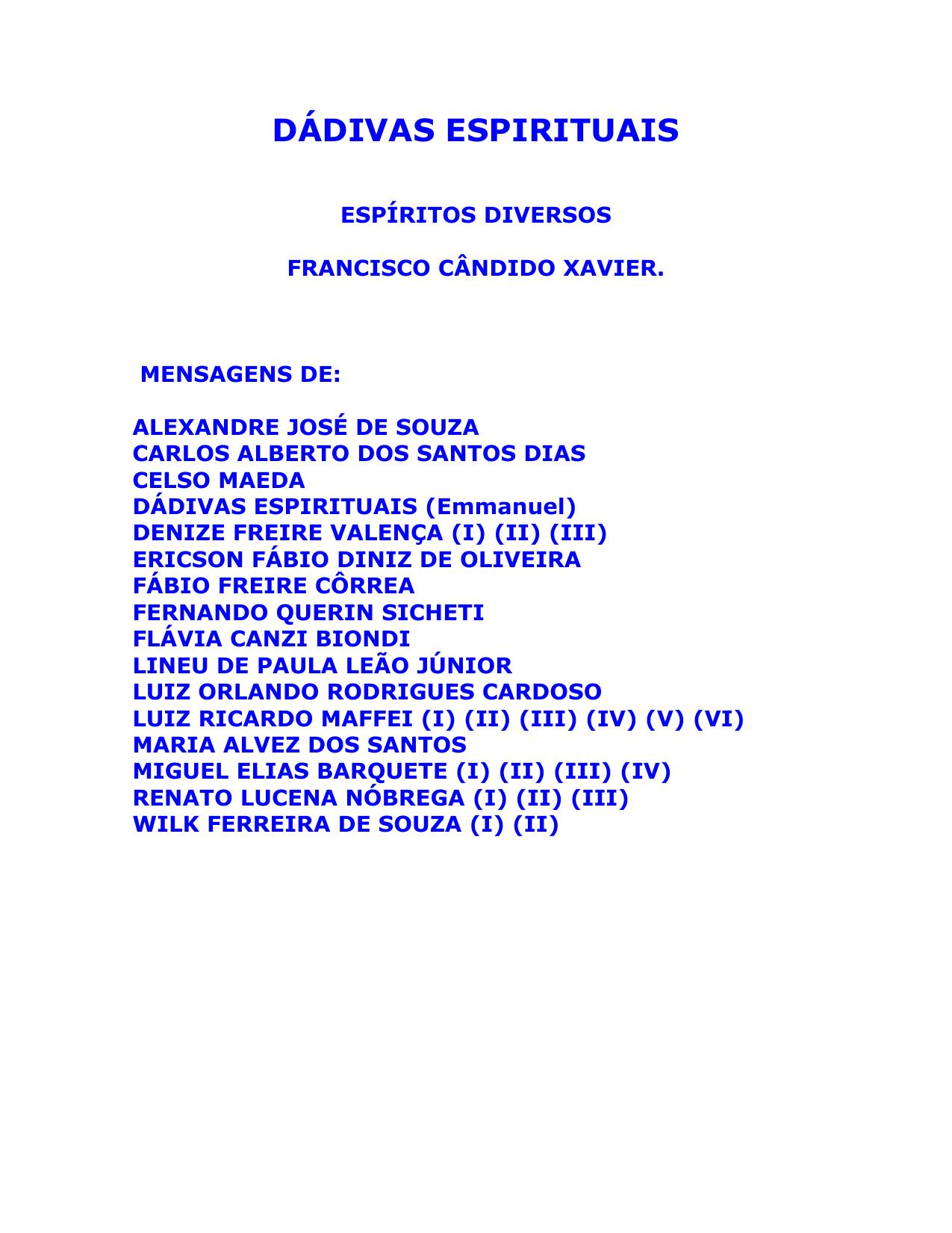 Dádivas Espirituais